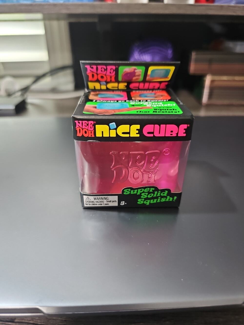 NIB VIRAL Nee Doh Nice Cube - Super Solid Squish! (Pink)- AUTHENTIC